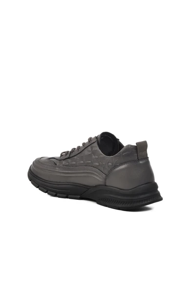 Guja Gri Hakiki Deri Erkek Casual Ayakkabı 24K518 M - 4