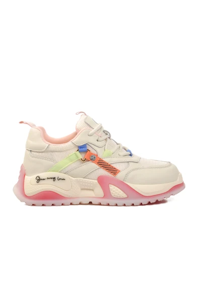 Guja Pembe Suni Deri Kadın Sneaker 24Y425 G