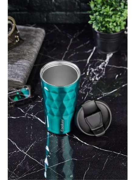 Prizma 350 ml Çelik Mug Termos Yeşil CKR2048 - 3