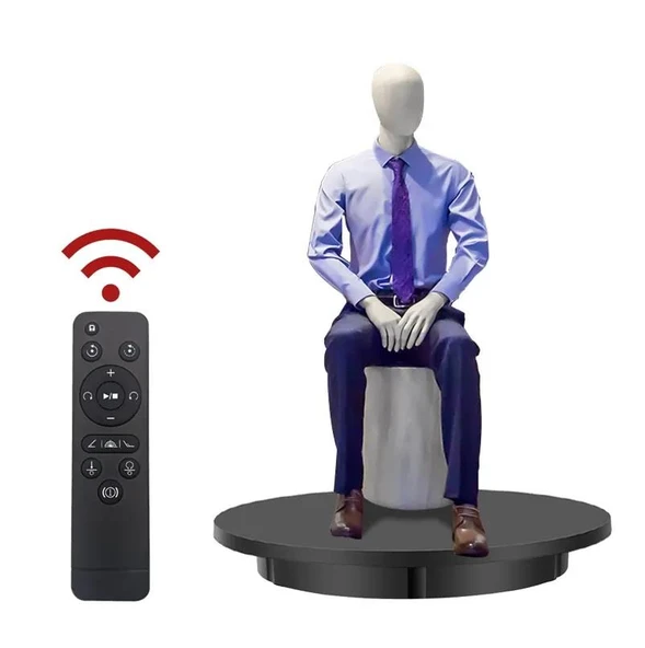 Katalog Fotoğraf Video ve Stüdyo Çekimi için Kumandalı Şarjlı Dönen Stand 100 KG - 4