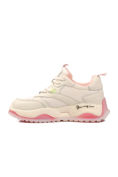 Guja Pembe Suni Deri Kadın Sneaker 24Y425 G - 2