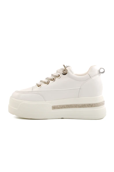 Guja Beyaz Yüksek Taban Kadın Sneaker 25Y492 Z - 2