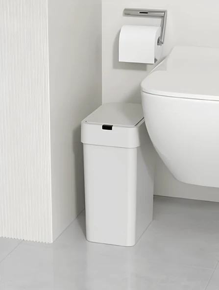 Sensörlü Otomatik Slim Çöp Kovası 9 Litre Plastik Beyaz Yerli Üretim - 5