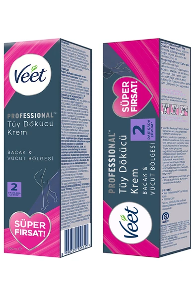 Veet Professional Tüy Dökücü Krem Tüm Ciltler İçin 200 ml 3 Adet - 8