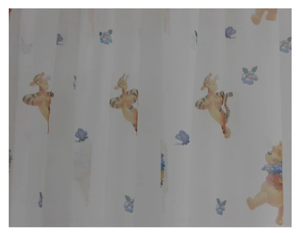 TAÇ LİSANSLI ÇİZGİ KAHRAMAN WINNIE THE POOH TÜL PERDE- EN:195 cm BOY: 200 cm -1/2 (SEYREK) PİLE - 2