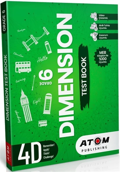 6. Sınıf Dimension Test Book ATOM YAYINCILIK