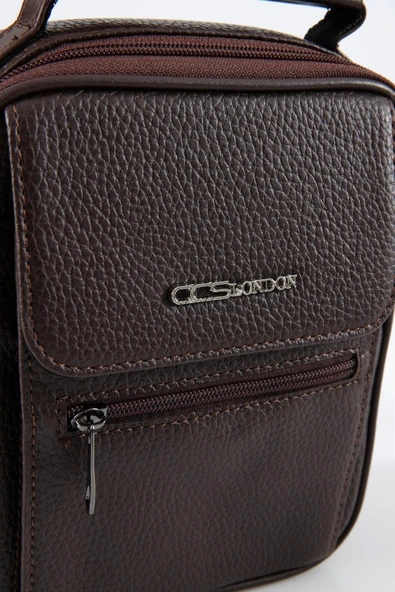 ÇÇS Kahve Erkek El ve Omuz Çanta 31499 - Resim 3