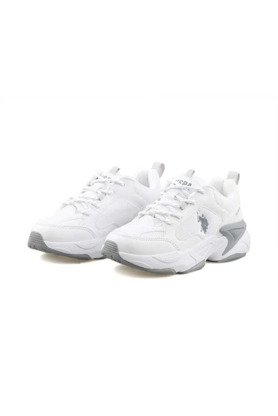 U.S.Polo Assn. MAYBE Kadın Spor Ayakkabı Beyaz 38 - Resim 3