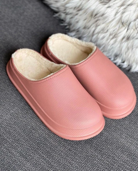 Pole Peluşlu Terlik Pembe