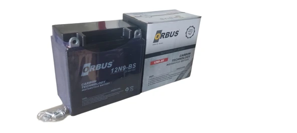 ORBUS 12V 9 Amper YÜKSEK MOTOSİKLET AKÜSÜ EBALAR: 137 x 76 x 134mm