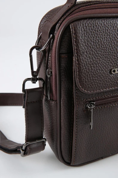 ÇÇS Kahve Erkek El ve Omuz Çanta 31499 - Resim 5