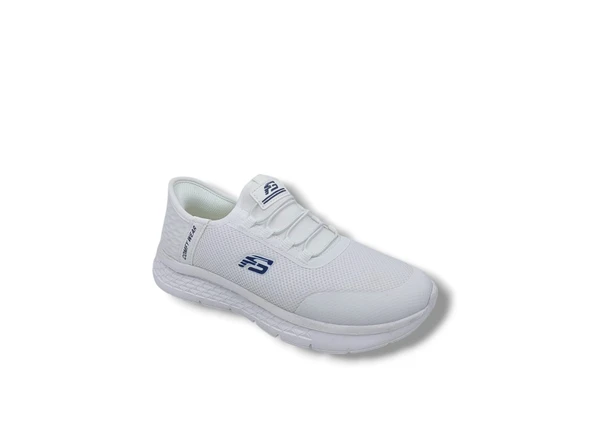 Forza 2506 Unisex Beyaz File Yürüyüş Koşu Çorap Model Spor Ayakkabı - Resim 2