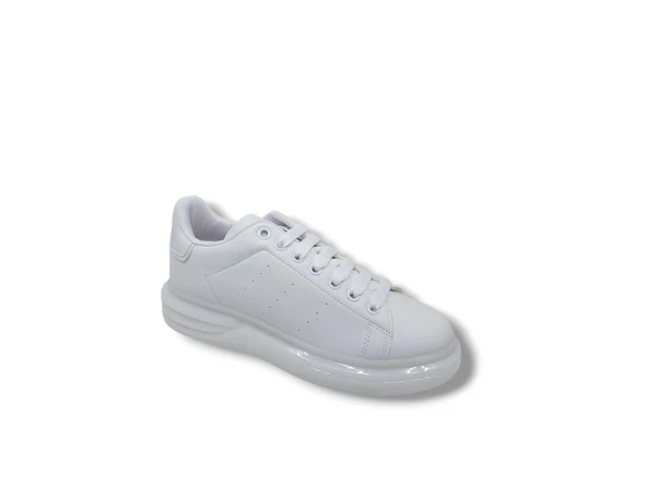 BestOf 628 Erkek Beyaz Kalın Taban Günlük Casual Spor Ayakkabı - Resim 4