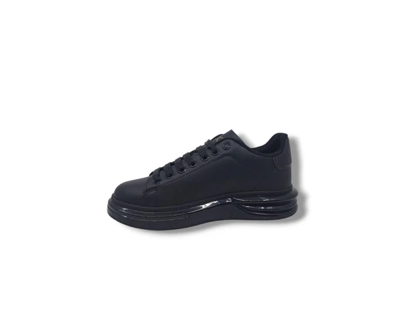 BestOf 628 Erkek Siyah Kalın Taban Günlük Casual Spor Ayakkabı - Resim 3