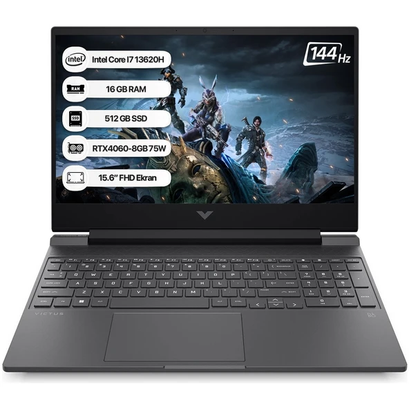 Victus B10FPEA Intel Core I7 13620H 16GB 512GB SSD RTX4060-8GB Freedos 15.6" Fhd 144Hz Taşınabilir Bilgisayar