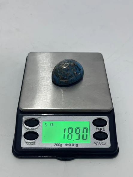 Okyanus Temalı Doğal Kabaşon Firuze Taşı 94,4 Karat - Turkuaz Taşı 18,89 Gram - 5