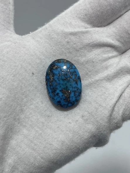 Okyanus Temalı Doğal Kabaşon Firuze Taşı 48,2 Karat - Turkuaz Taşı 9,65 Gram - 2
