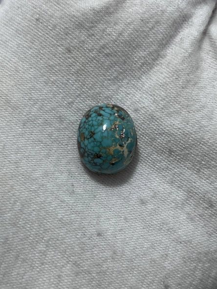 Okyanus Temalı Doğal Kabaşon Firuze Taşı 14,3 Karat - Turkuaz Taşı 2,87 Gram