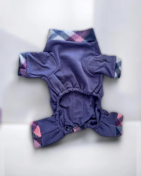 Monogram Purp Köpek Tulum Pijama - 5
