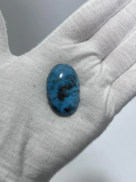 Okyanus Temalı Doğal Kabaşon Firuze Taşı 73,7 Karat - Turkuaz Taşı 14,76 Gram - 2
