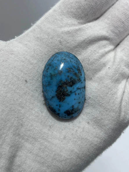 Okyanus Temalı Doğal Kabaşon Firuze Taşı 73,7 Karat - Turkuaz Taşı 14,76 Gram