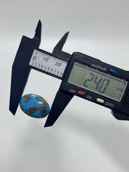 Okyanus Temalı Doğal Kabaşon Firuze Taşı 22 Karat - Turkuaz Taşı 4,40 Gram - 4