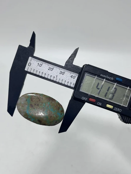 Okyanus Temalı Doğal Kabaşon Firuze Taşı 80,6 Karat - Turkuaz Taşı 16,15 Gram - 4