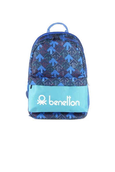 United Colors Of Benetton Su Yeşili-Lacivert  Unisex Okul Çantası 03724