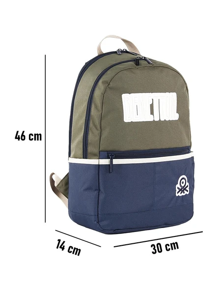 United Colors Of Benetton Haki-Lacivert Unisex Sırt Çantası 03859 - 3