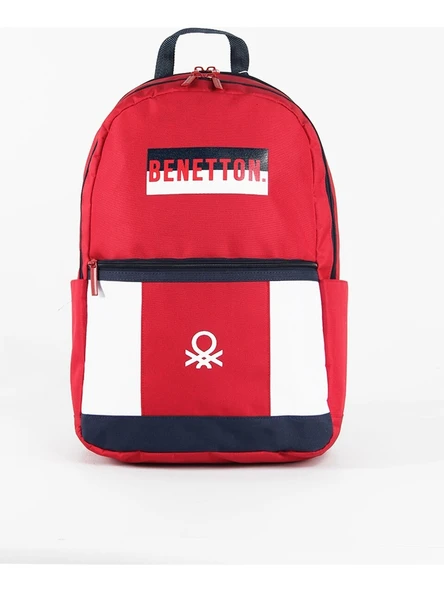United Colors Of Benetton Kırmızı-Beyaz Unisex Sırt Çantası 04287