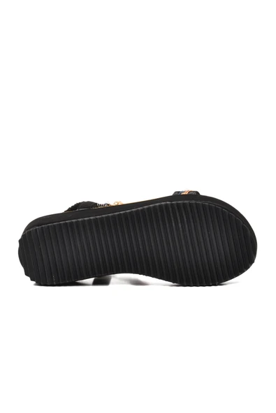 Voyager Siyah  Kadın Düz Sandalet 9651 Z - 5