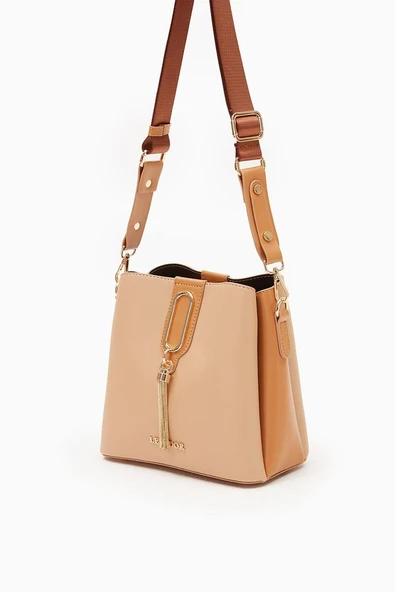 Levidor Vizon Camel Kadın Omuz Çantası 930126 - 4