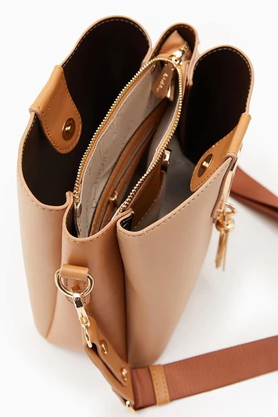 Levidor Vizon Camel Kadın Omuz Çantası 930126 - 3