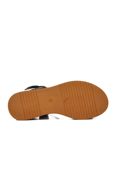 Voyager Siyah  Kadın Düz Sandalet 9716 Z - 5