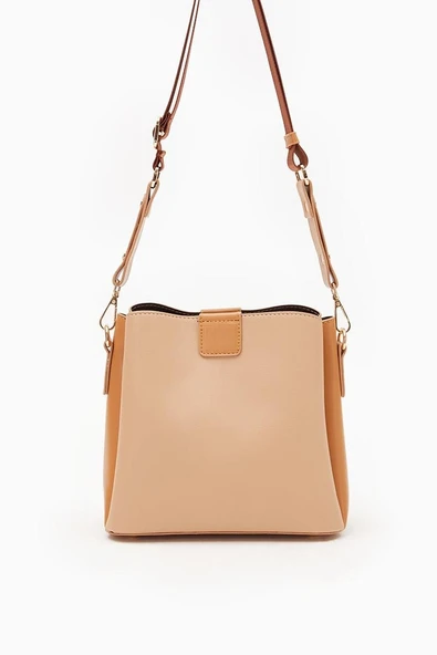 Levidor Vizon Camel Kadın Omuz Çantası 930126 - 5