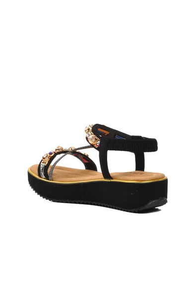 Voyager Siyah  Kadın Düz Sandalet 9651 Z - 4