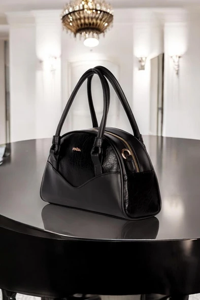 Tuğba El Ve Kol Çantası Olarak Tasarlanmış Bayan Omuz Çantası VS.BLKT.0211 - Resim 3