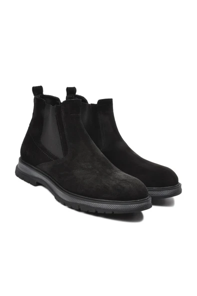 Fosco Siyah Nubuk Hakiki Deri Erkek Klasik Ayakkabı 2603 M - 2