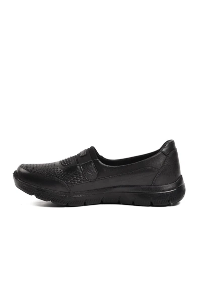 Voyager Siyah Hakiki Deri Kadın Günlük Ayakkabı 9294 Z - Resim 2