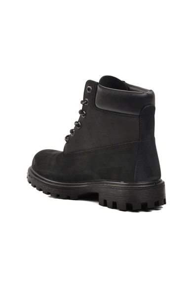 Scooter Siyah Nubuk Su Geçirmez Unisex Bot G7108 G - Resim 4