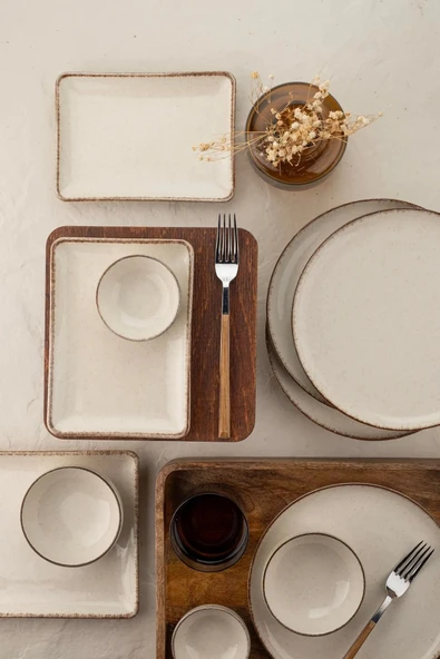 Kütahya Porselen Moderna Kahvaltı Takımı Tarçın 14 Parça 6 Kişilik MOD14KH730P02