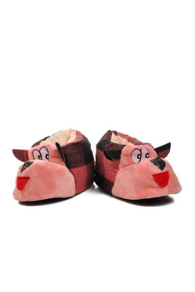Ayakmod Pembe-Siyah-Pembe  Kadın Panduf Köpekli Panduf G