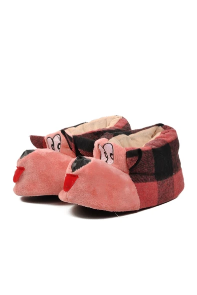Ayakmod Pembe-Siyah-Pembe  Kadın Panduf Köpekli Panduf G - 4