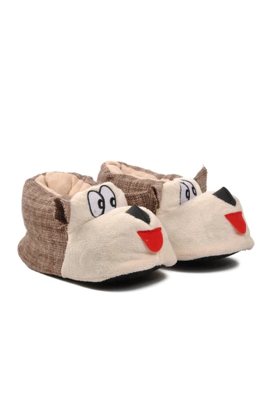 Ayakmod Kahve-Bej  Kadın Panduf Köpekli Panduf G - 3