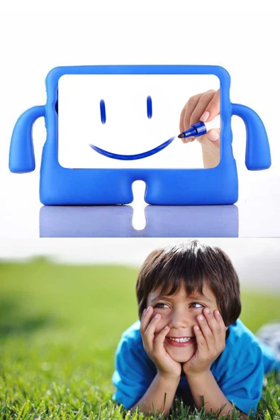 iPad 5/6 Nesil 9.7 inç Uyumlu Koko Eğlenceli Karakterli Standlı Tam Koruma Sağlayan Tablet Kılıfı - Resim 7