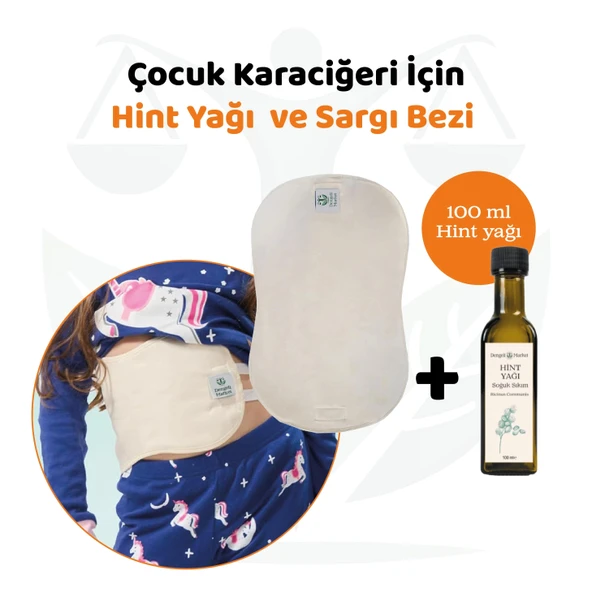 KARACİĞER Sargı Bezi (Çocuk Boy) + 100 ML Hint Yağı (HEXANSIZ) ürün görseli 1