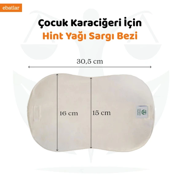 KARACİĞER Sargı Bezi (Çocuk Boy) + 100 ML Hint Yağı (HEXANSIZ) - Resim 2