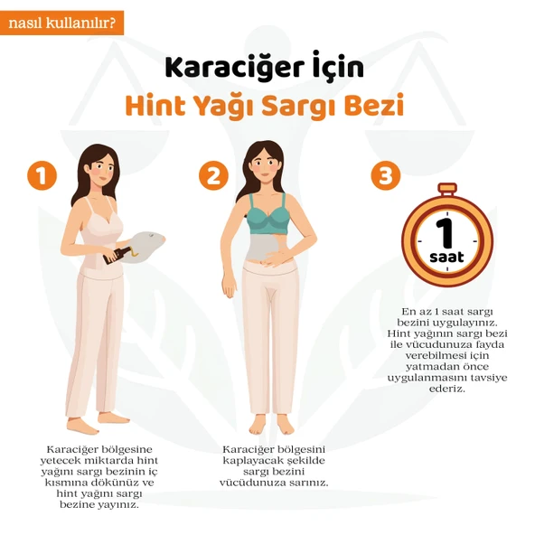 KARACİĞER Sargı Bezi (Çocuk Boy) + 100 ML Hint Yağı (HEXANSIZ) - Resim 5