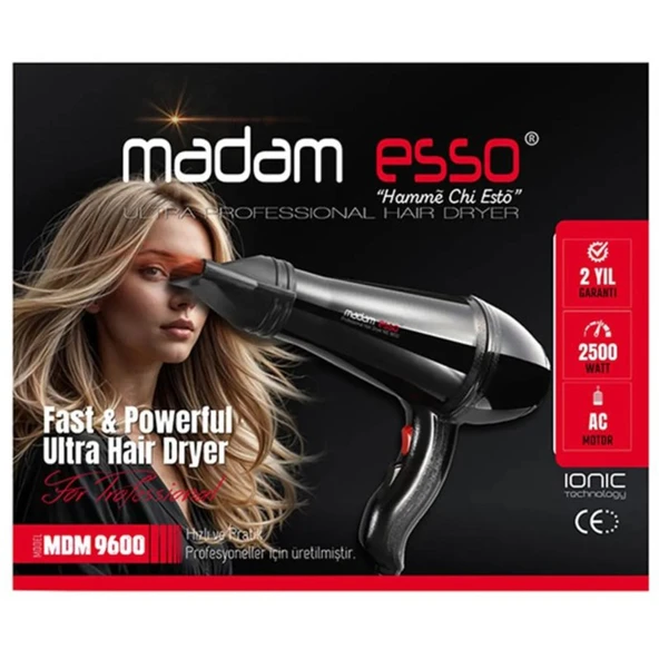 Madam Esso Mdm-9600 Profesyonel Fön Makinesi & Saç Kurutma Makinesi - 2