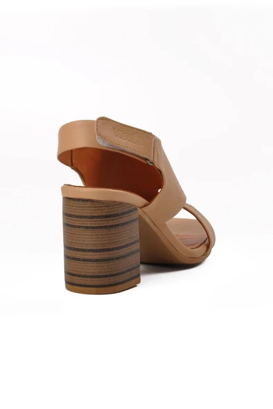 Venüs Nude Hakiki Deri Kadın Topuklu Sandalet 2108502Y Z - 4